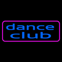 Blue Dance Club Pink Border Neon Sign
