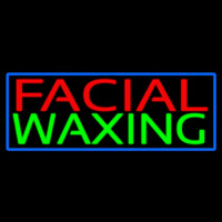 Blue Facial And Wa ing Blue Border Neon Sign