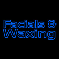 Blue Facial And Wa ing Neon Sign
