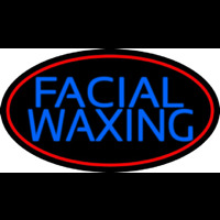 Blue Facial And Wa ing Red Oval Neon Sign