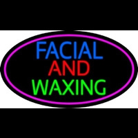 Blue Facial And Wa ing With Pink Oval Neon Sign