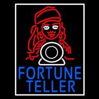 Blue Fortune Teller With Logo Neon Sign