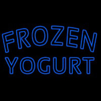 Blue Frozen Yogurt Neon Sign