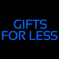 Blue Gifts For Less Block Neon Sign