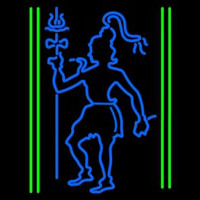 Blue God Shiv Neon Sign
