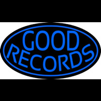 Blue Good Records Border Neon Sign