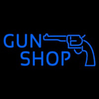 Blue Gun Shop Neon Sign
