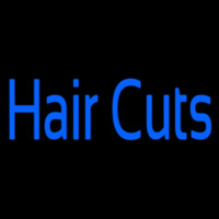 Blue Hair Cuts Neon Sign