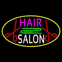 Blue Hair Salon With Scissor Neon Sign