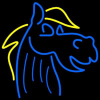Blue Horse Logo Neon Sign