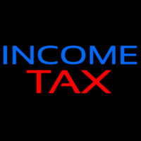 Blue Income Ta  Neon Sign