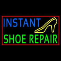 Blue Instant Green Shoe Repair Neon Sign