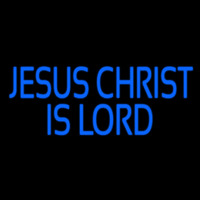 Blue Jesus Christ Is Lord Neon Sign