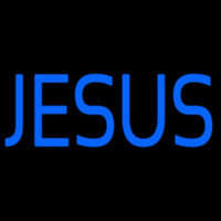 Blue Jesus Neon Sign