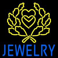 Blue Jewelry Block Logo Neon Sign