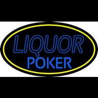 Blue Liquor Poker Neon Sign