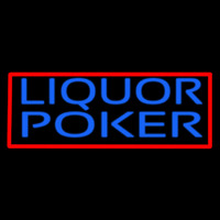 Blue Liquor Poker Neon Sign