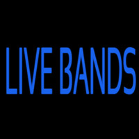 Blue Live Bands 2 Neon Sign