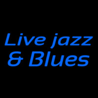 Blue Live Jazz And Blues Cursive Neon Sign