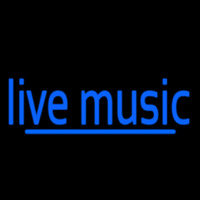 Blue Live Music 2 Neon Sign