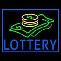 Blue Lottery Logo Neon Sign