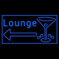 Blue Lounge With Arrow And Martini Glass Neon Sign
