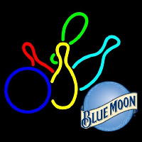 Blue Moon Colored Bowlings Beer Sign Neon Sign