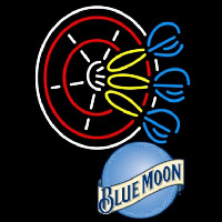 Blue Moon Darts Beer Sign Neon Sign