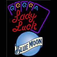 Blue Moon Lady Luck Series Beer Sign Neon Sign