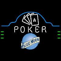 Blue Moon Poker Ace Cards Beer Sign Neon Sign