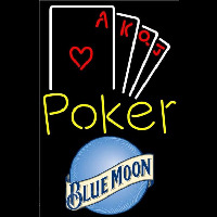 Blue Moon Poker Ace Series Beer Sign Neon Sign