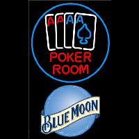 Blue Moon Poker Room Beer Sign Neon Sign