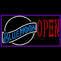 Blue Moon White Open Beer Sign Neon Sign