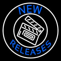 Blue New Releases With Logo Neon Sign