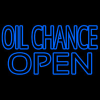 Blue Oil Change Open Neon Sign