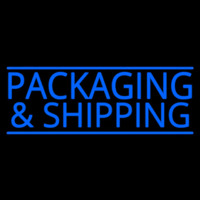 Blue Packaging And Shipping Neon Sign