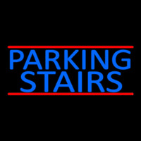 Blue Parking Stairs Neon Sign