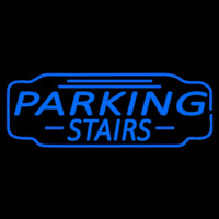 Blue Parking Stairs Neon Sign