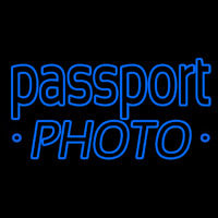 Blue Passport Neon Sign