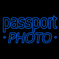 Blue Passport Neon Sign