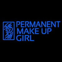 Blue Permanent Makeup Girl Neon Sign