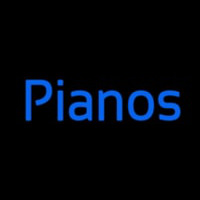 Blue Pianos Cursive 1 Neon Sign