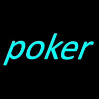 Blue Poker Neon Sign