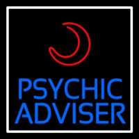 Blue Psychic Advisor With Logo Neon Sign