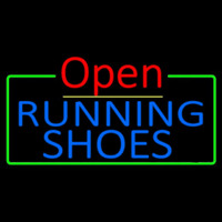 Blue Running Shoes Open Neon Sign