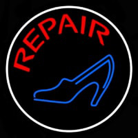 Blue Sandal Red Repair Neon Sign