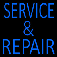 Blue Service And Repair 1 Neon Sign