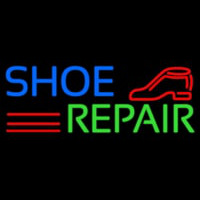 Blue Shoe Green Repair Neon Sign