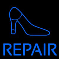 Blue Shoe Repair With Sandal Neon Sign