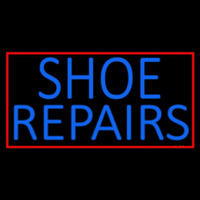 Blue Shoe Repairs With Border Neon Sign